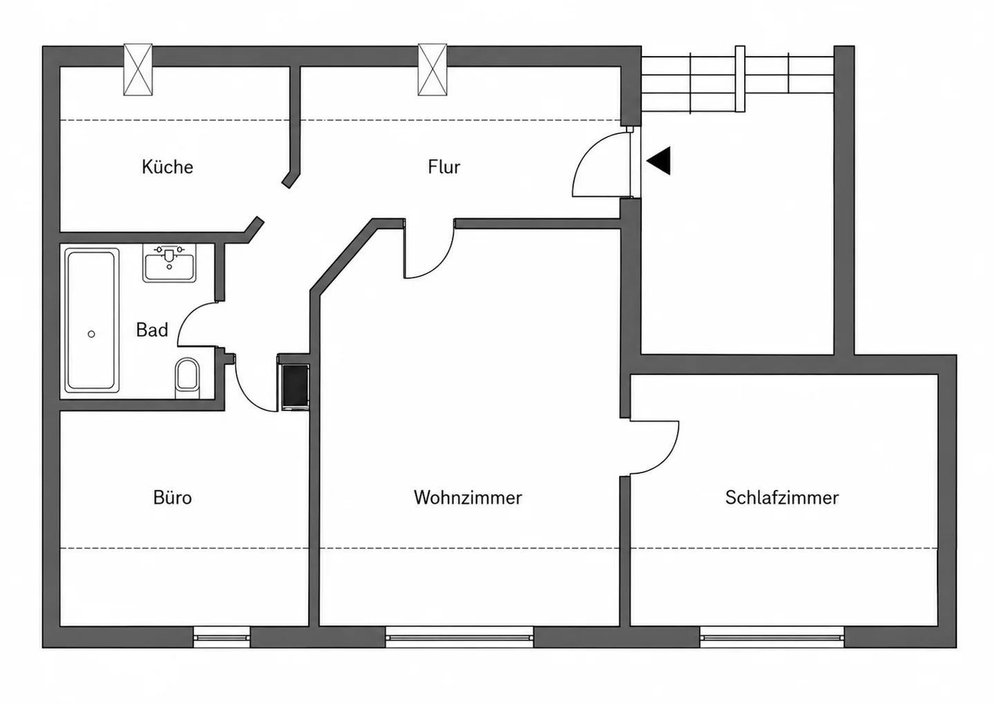 Grundriss der Wohnung